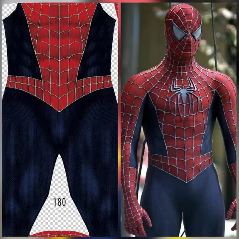 Maguire Raimi Spiderman Cosplay 3D Logo & Bodysuit Superhero Spiderman Zentai Suits Spandex Halloween Costume Disfraces Adult