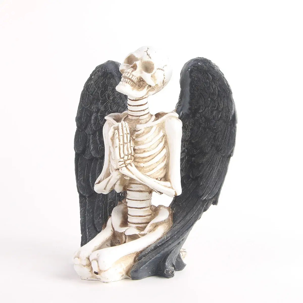 Resin Skull Crafts, Angel Wings Skull Head, Halloween Gift Ornaments, Haunted House Props