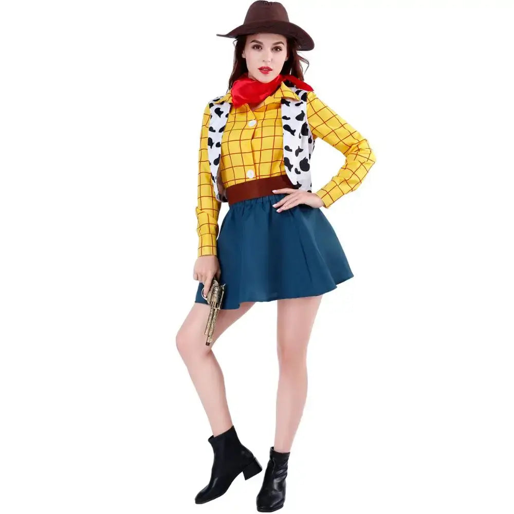 Cosplay Story Woody Costume Sets Cowboy Christmas Dress Unisex Sheriff's Halloween Carnival Dress Up Party Toy Stage Performance