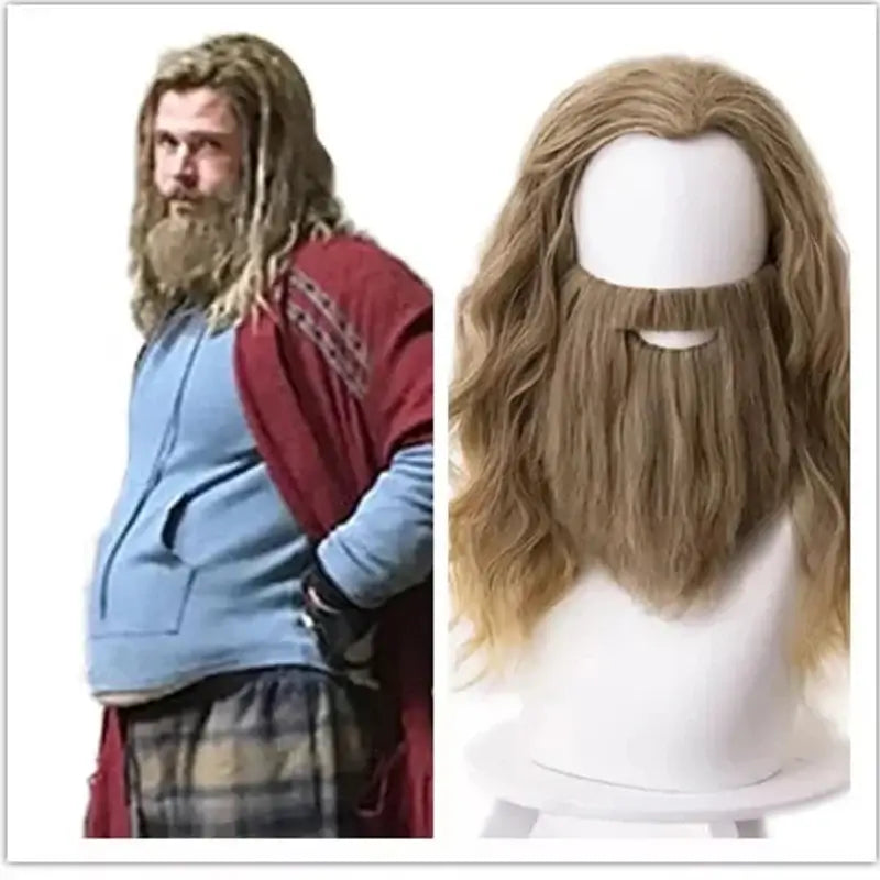 Super Hero Thor Cosplay Wig Thor Costume Cosplay Beard Wig Hair Halloween Canrival Party Wigs anime cosplay