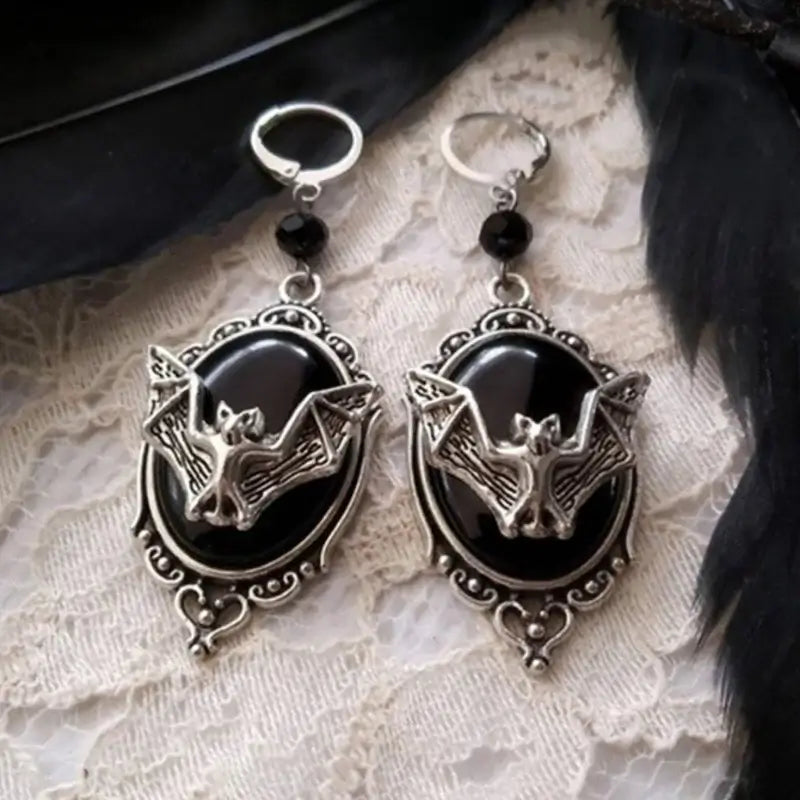 Necklace with Bat Earrings Ring Halloween for Vampire Costume Accessories for Wo