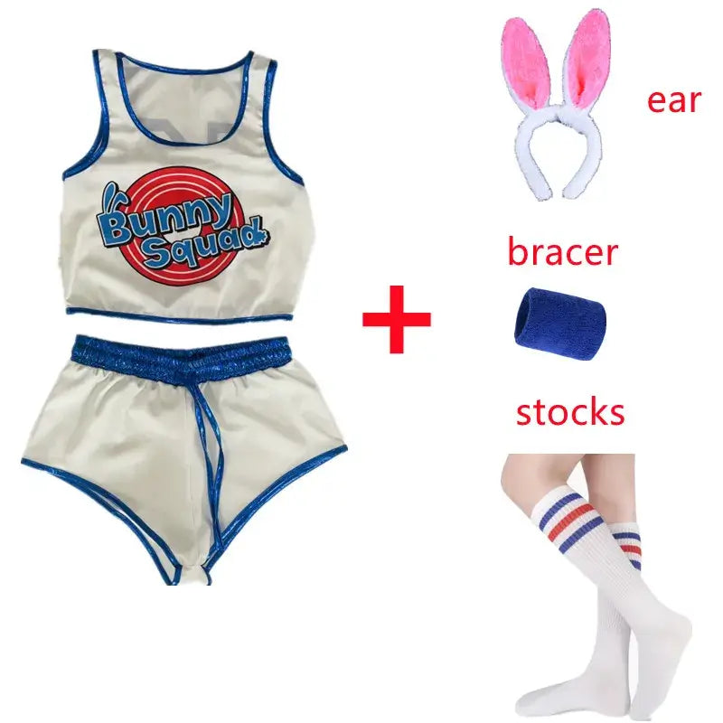 Space Lola Bunny Rabbit Cosplay Costume Rabbit Bunny Jam Costumes Women Girls Halloween Party Clothes Carnival suit