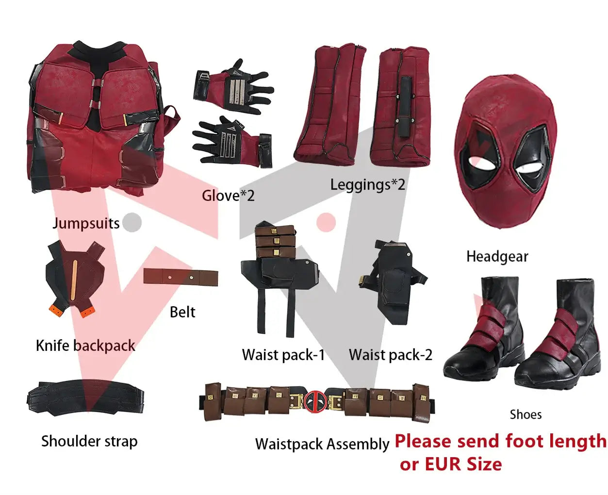 New Deadpooling 3 Cosplay Cosutme Wade Winston Wilson Jumpsuit Belt Cosplay Costume Movie Anti-hero Suit Halloween