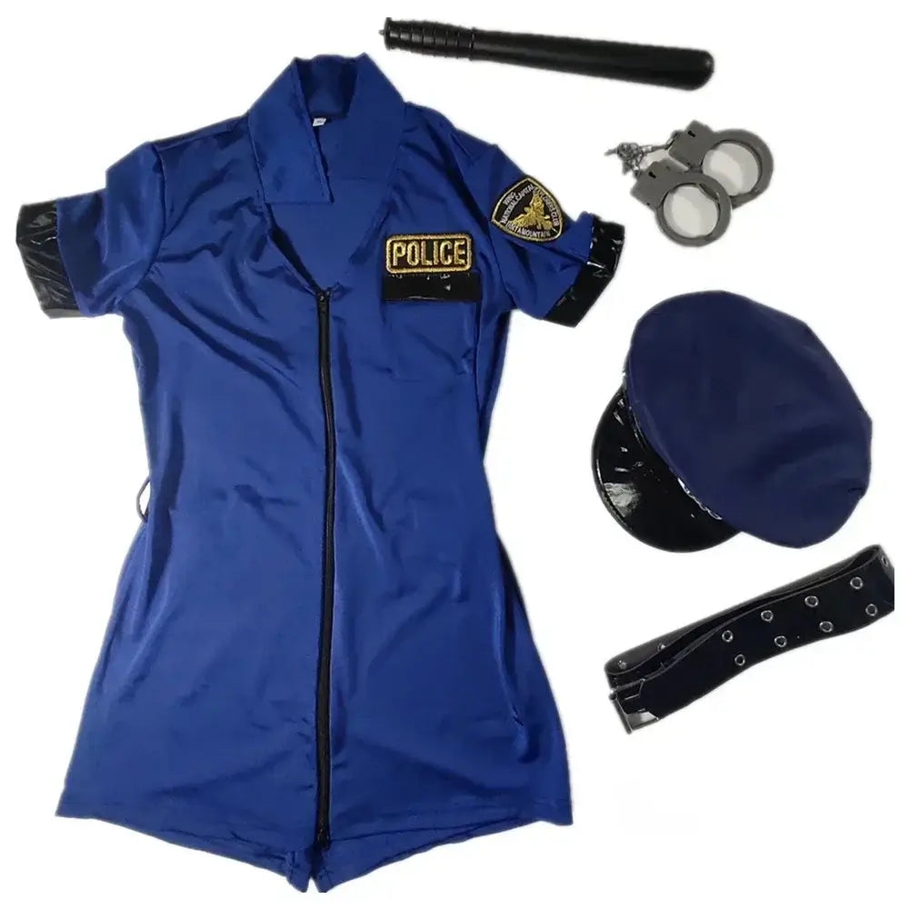 S-XXL Halloween Sexy Female Cop Police Officer Uniform Policewomen Costume Adult Women Police Cosplay Fancy Dress