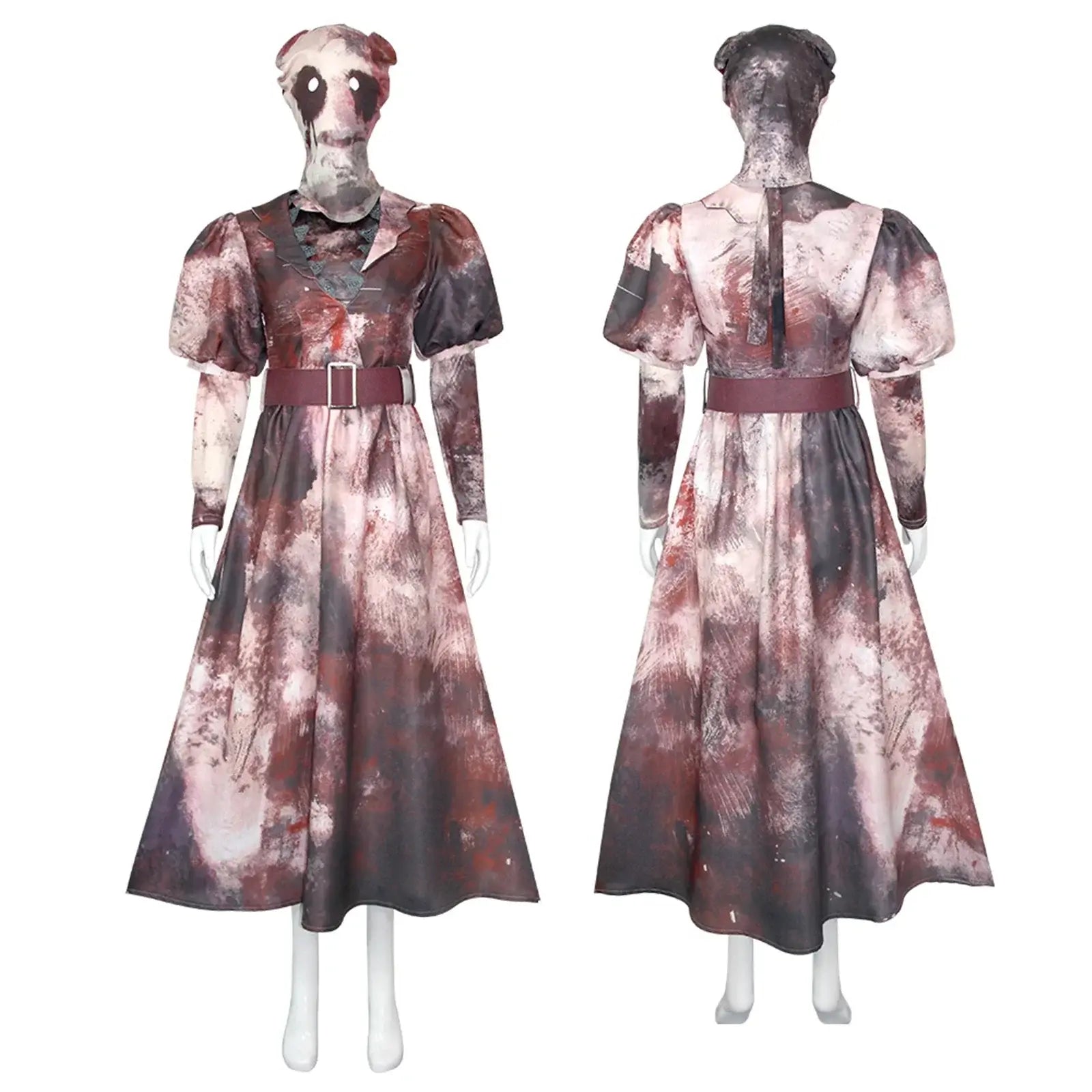 Game Dead Zombie Daylight Fancy Dress Scary Nurse Killer Outfit with Mask Halloween Costume Women Sally Smithson Fancy Dress Up