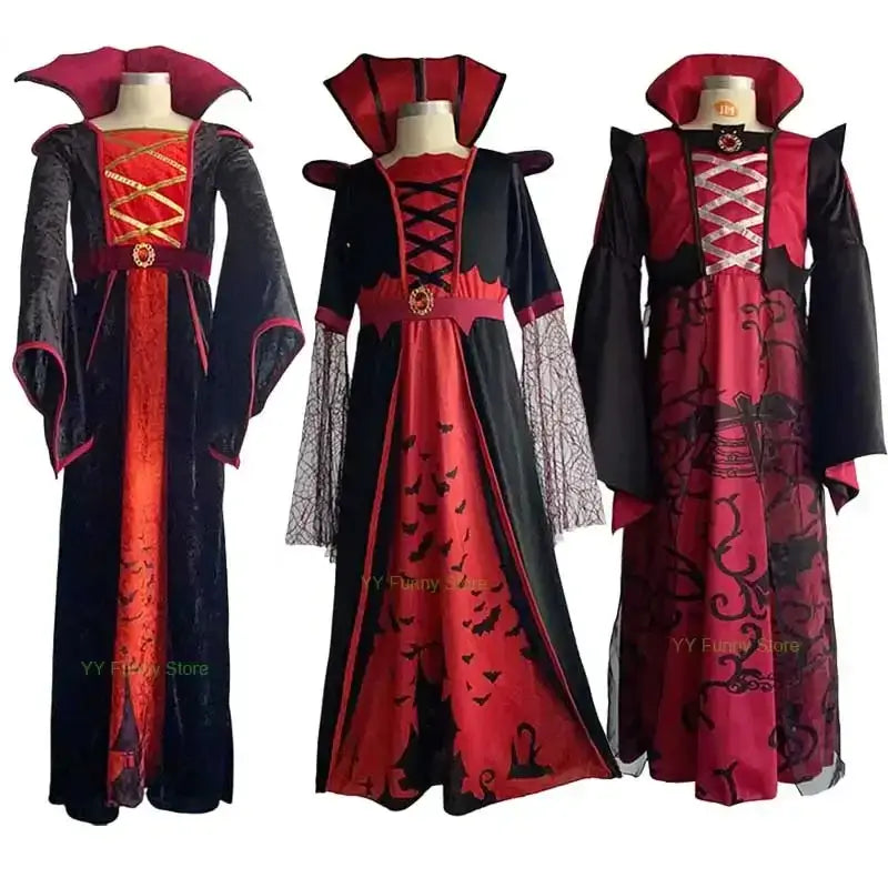 Child Miss Vamp Girls Child Gothic Halloween Classic Vampire Costume Boys Girls Horrible Costume