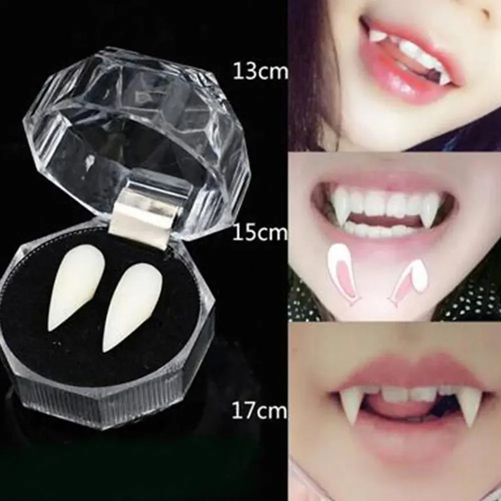 Adult Kids Halloween Party Costume Horrific Dress Vampire False Teeth Fangs Dentures Cosplay Photo Props Favors DIY Decorations