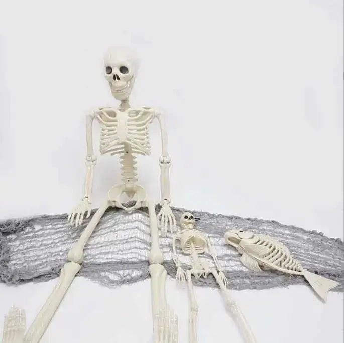 40cm Halloween Movable Skeleton Bones Halloween Party Home Bar Decorations Haunted House Horror Halloween Party Props Ornament