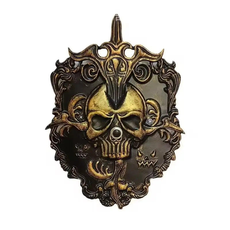 Halloween Scary Skull Doorbell Rust-Proof Porch Skull Decorative Doorbell Haunted House Party Skull Doorbell Props