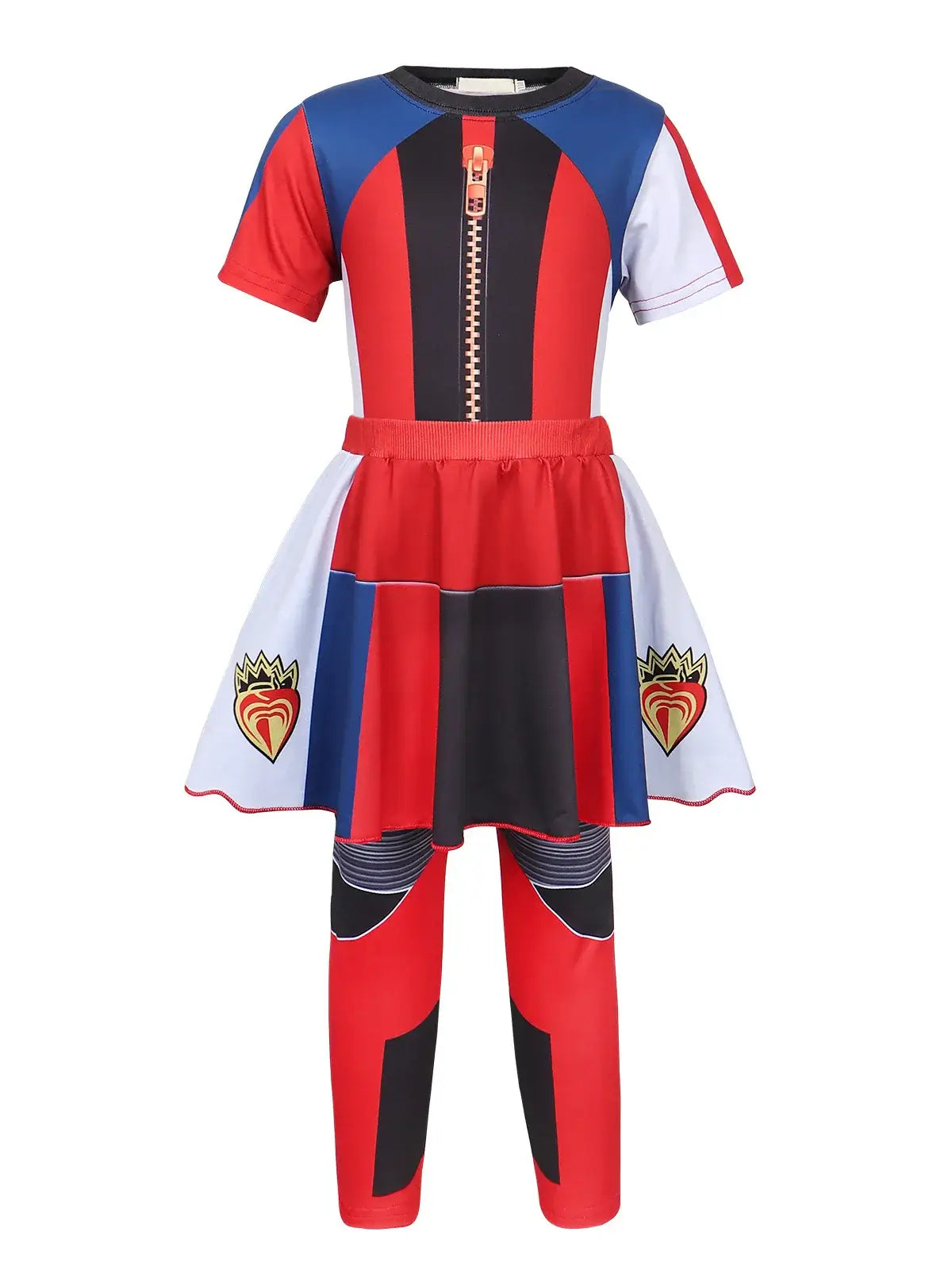 Jurebecia Evie Descendants Costume Dress For Girls Long Sleeve Dresses Kids Cosplay Fancy Dress Halloween Dress Up Outfits