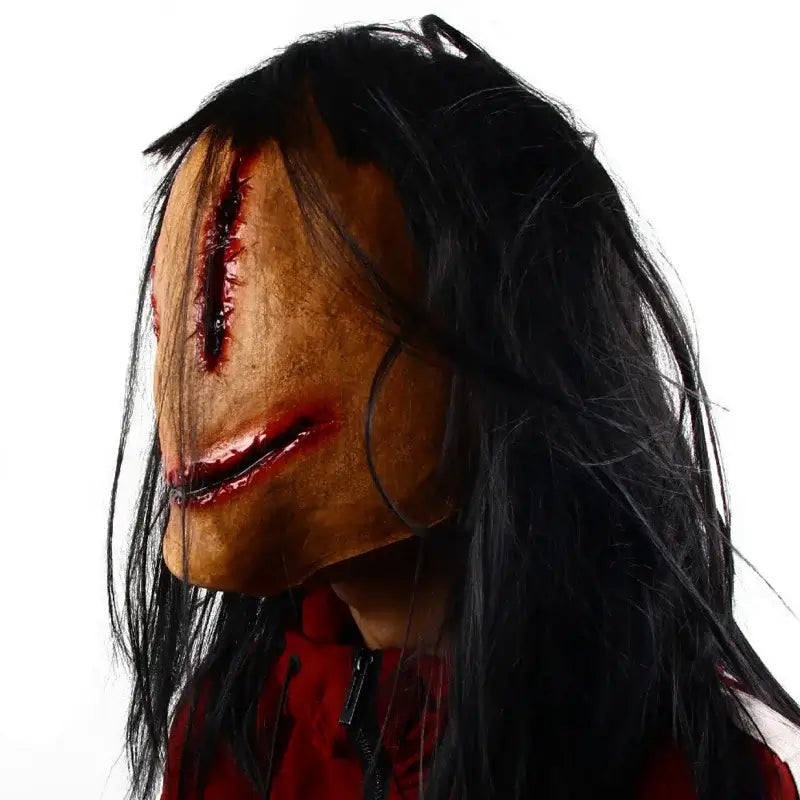 Halloween Horror Fancy Dress Party Mask Bloody Horror Smiley Cosplay Tricky Costume Props Halloween Mask Long Hair Scary Mask