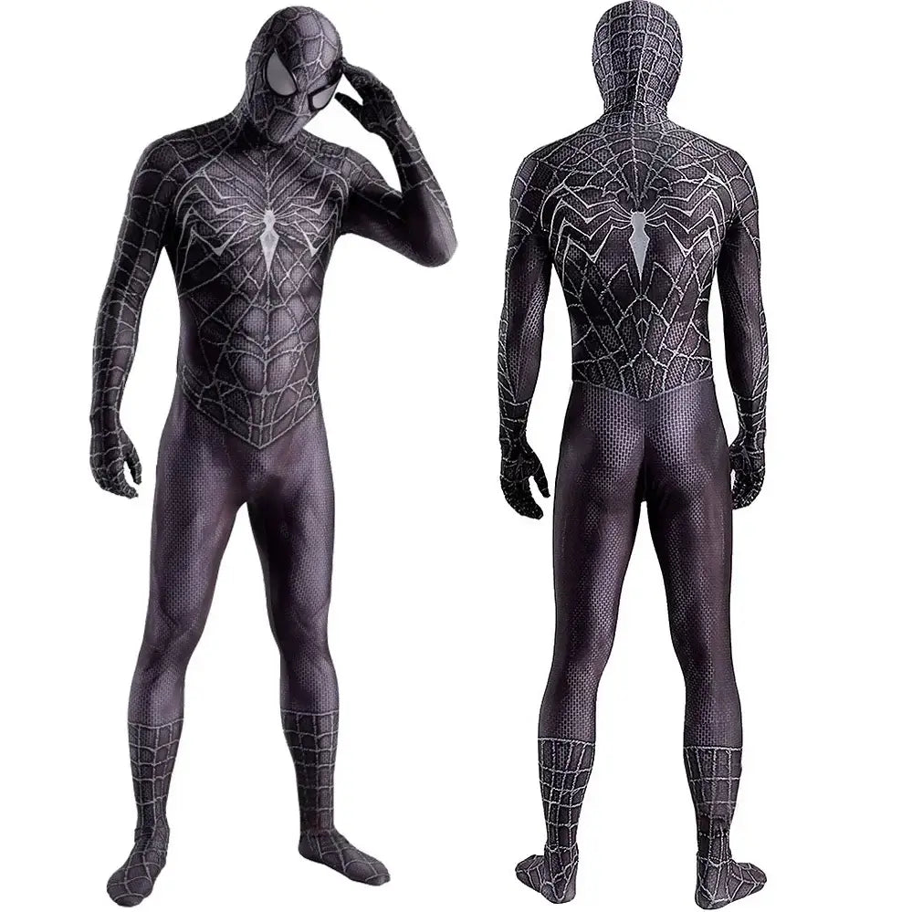 Adults Kids Venom Symbiote Spiderman Superhero Cosplay Costume Halloween Full Bodysuit Zentai Second Skin Party Jumpsuit