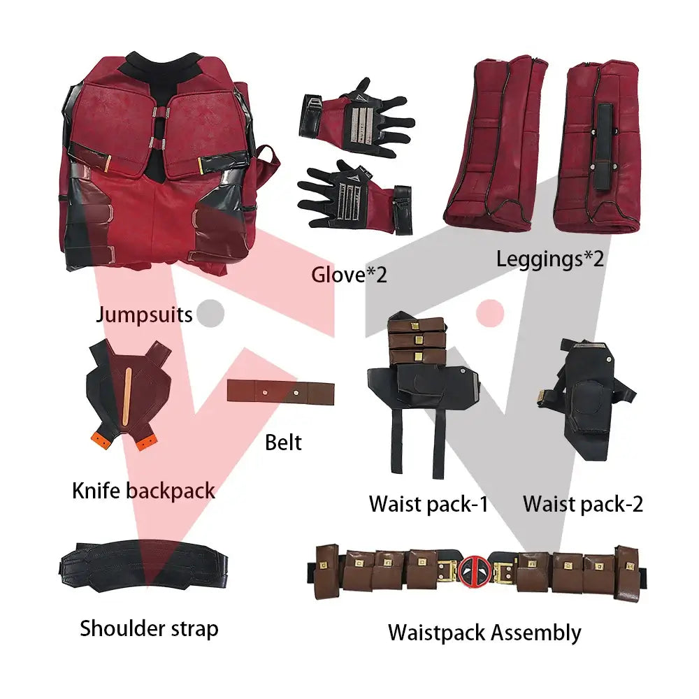 New Deadpooling 3 Cosplay Cosutme Wade Winston Wilson Jumpsuit Belt Cosplay Costume Movie Anti-hero Suit Halloween