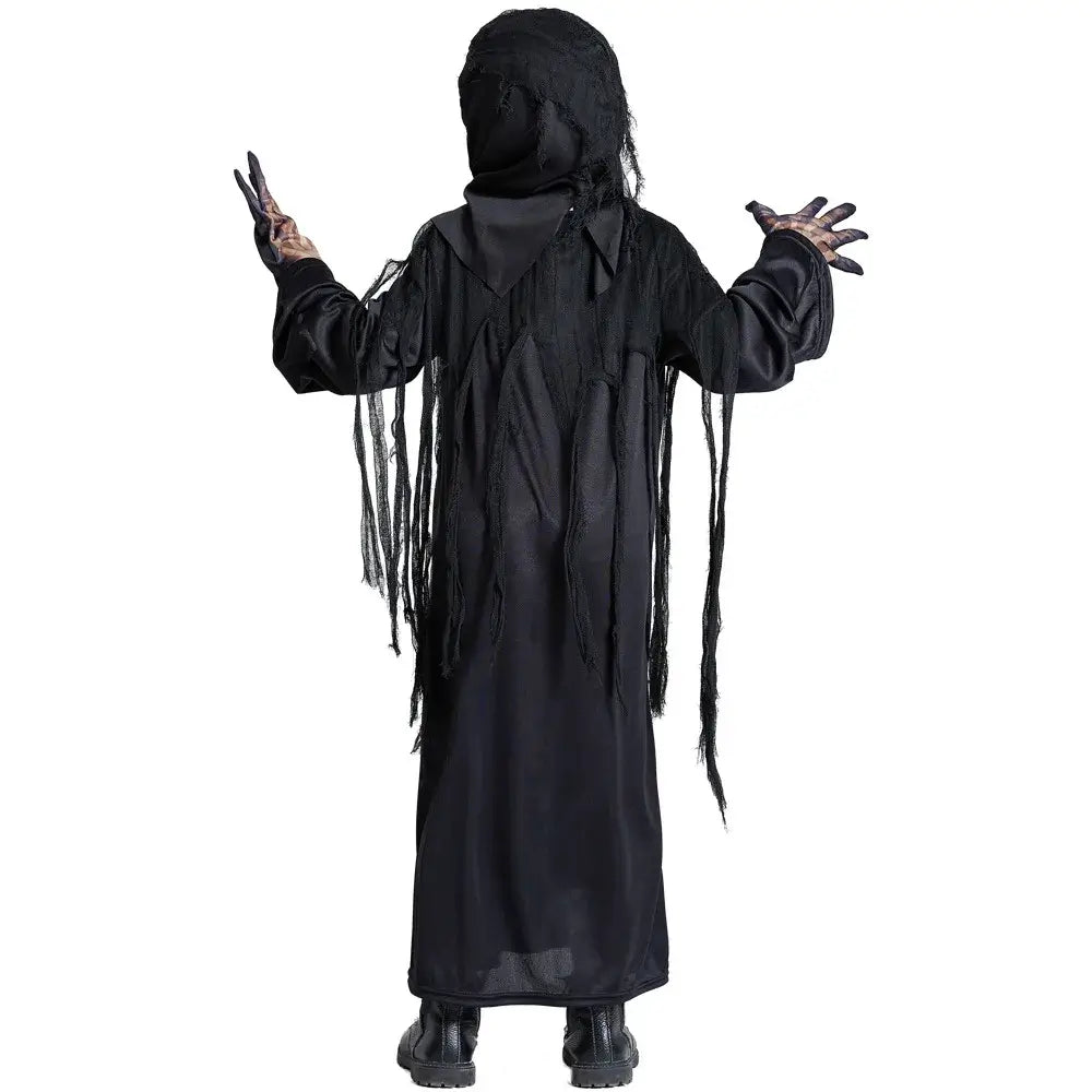 Scary Skeleton Ghost Cosplay Robe for Adult and Kids Monster Demon Devil Ghost Grim Reaper Girl Boy Men Halloween Party Costume