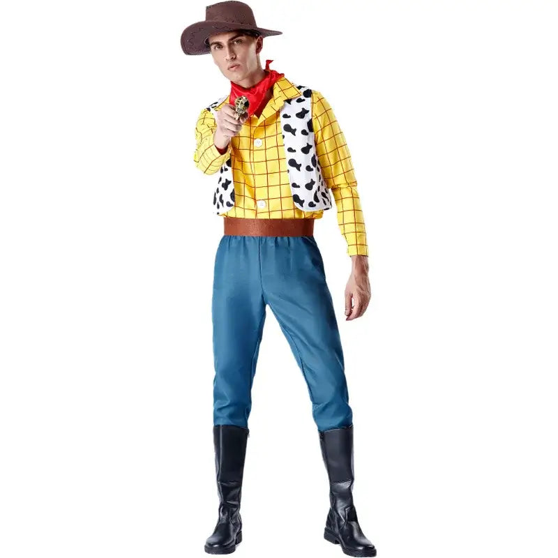 Cosplay Story Woody Costume Sets Cowboy Christmas Dress Unisex Sheriff's Halloween Carnival Dress Up Party Toy Stage Performance