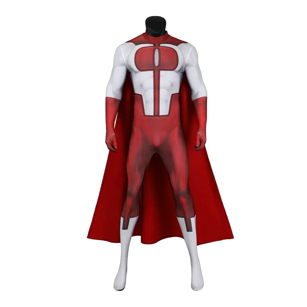 Omni Man Cosplay Costume Jumpsuit Cloak Invincible 2 Men Disgusie Halloween Carnival Party