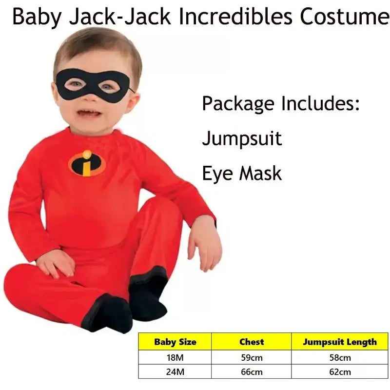 Violet Dash Kids Cosplay Jumpsuit Adult Superhero Family Costume For Halloween Carnival Baby Jack Jack Costume