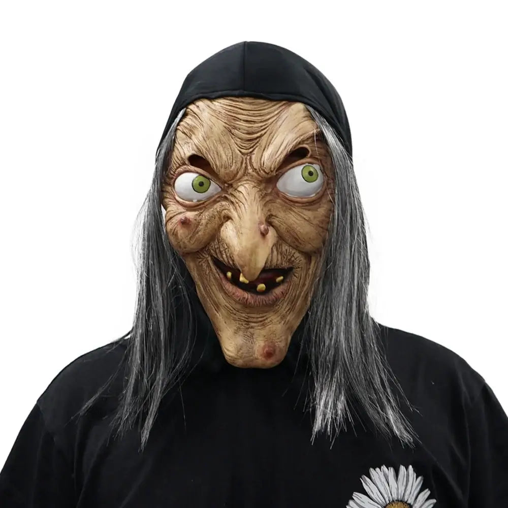 Eraspooky Scary Witch Mask Scary Creepy Halloween Latex Old Women Face Masks Halloween Costume Prop